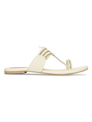 beige one toe sandals - 16603115 - Standard Image - 3