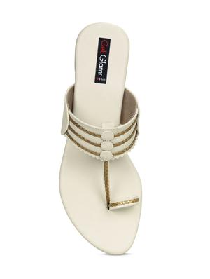 beige one toe sandals - 16603115 - Standard Image - 5