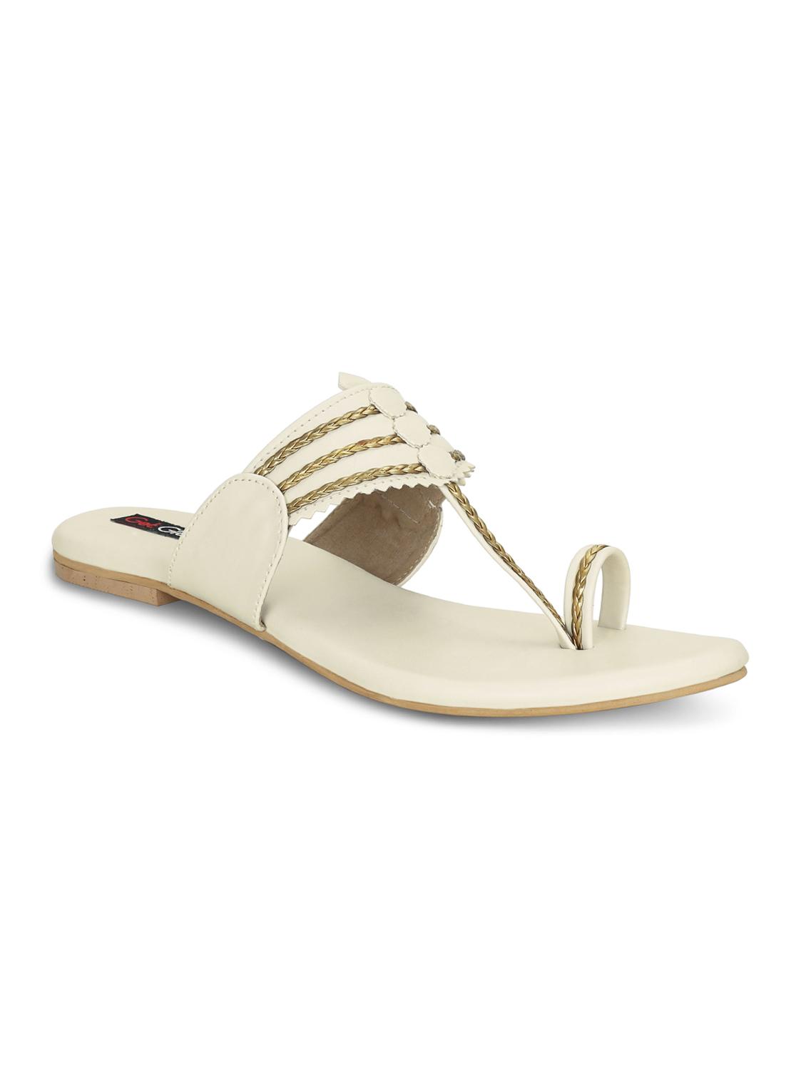 beige one toe sandals - 16603115 - Zoom Image - 2