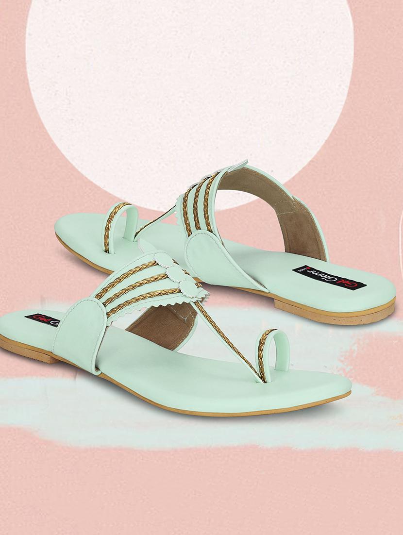 sea green one toe sandals - 16603117 - Zoom Image - 1