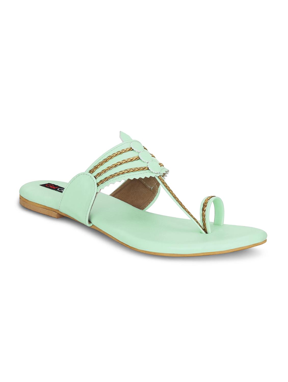 sea green one toe sandals - 16603117 - Zoom Image - 2