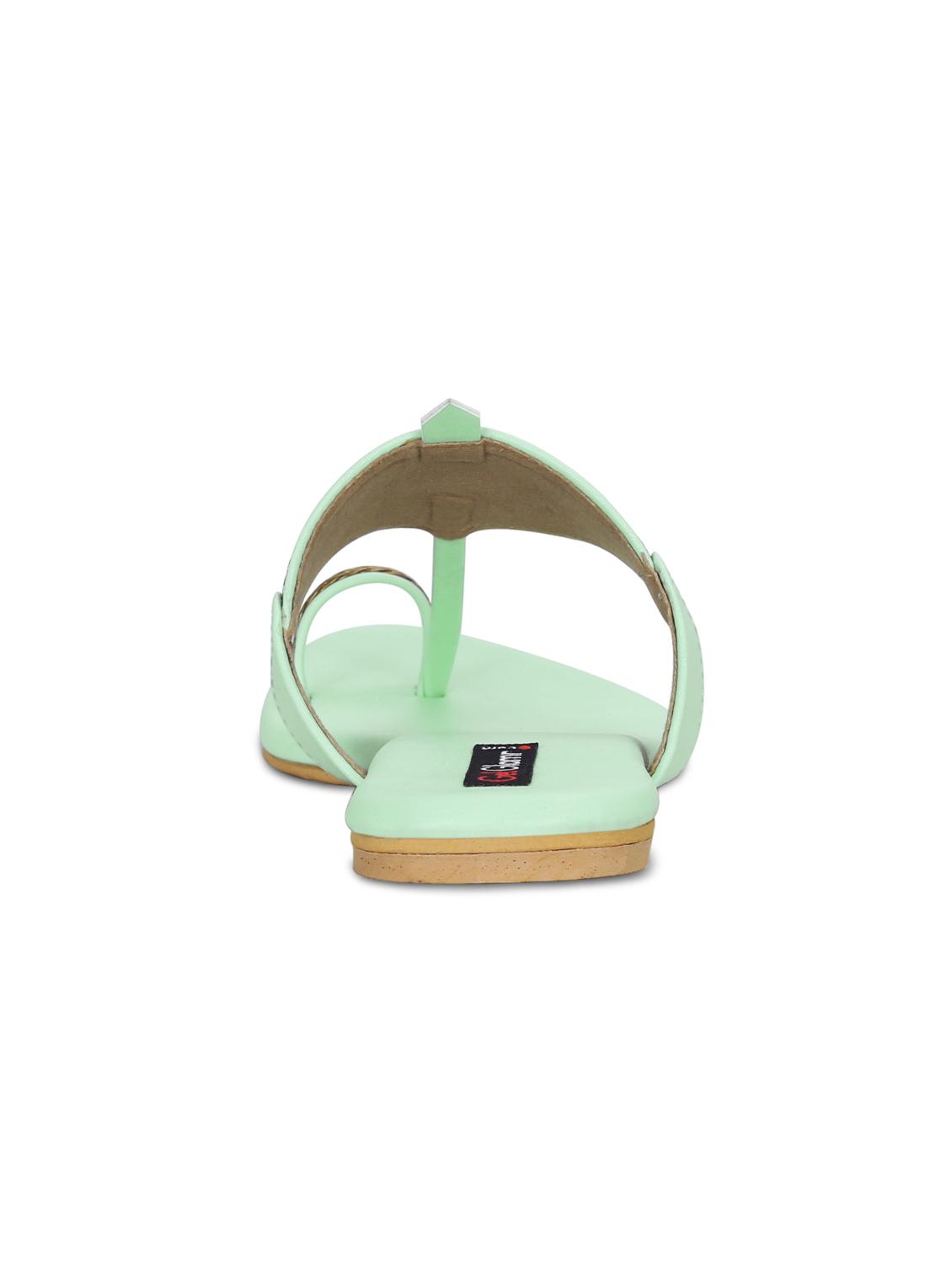 sea green one toe sandals - 16603117 - Zoom Image - 4