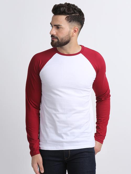 white color block t-shirt - 16603885 - Standard Image - 1