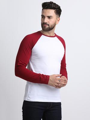 white color block t-shirt - 16603885 - Standard Image - 2