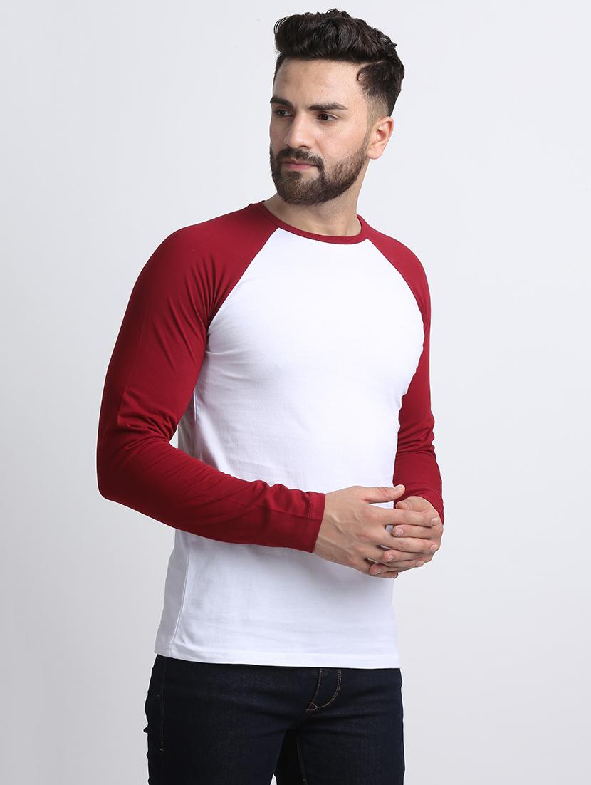 white color block t-shirt - 16603885 - Zoom Image - 2