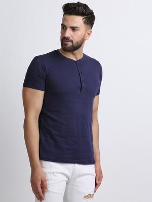 navy blue solid t-shirt - 16603890 - Standard Image - 2