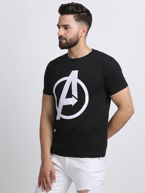 black typographic chest print t-shirt - 16603906 - Standard Image - 2