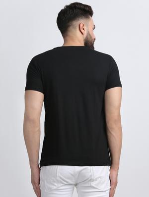 black typographic chest print t-shirt - 16603912 - Standard Image - 3