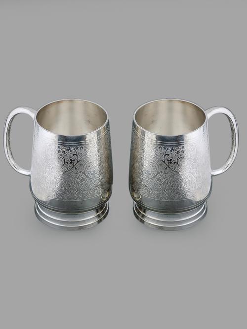 silver plated designer coffee mugs set of 2 - 16603932 - Very Small Image - 1