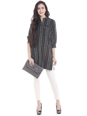 stripes printed straight kurta - 16604123 - Standard Image - 4