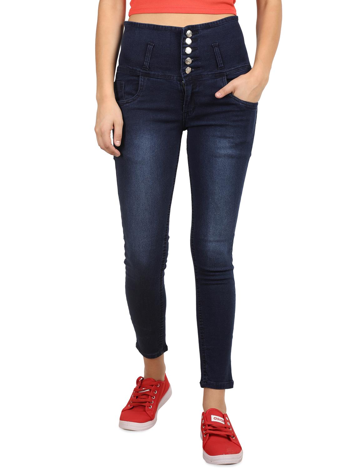high rise stone washed jeans - 16604159 - Zoom Image - 1