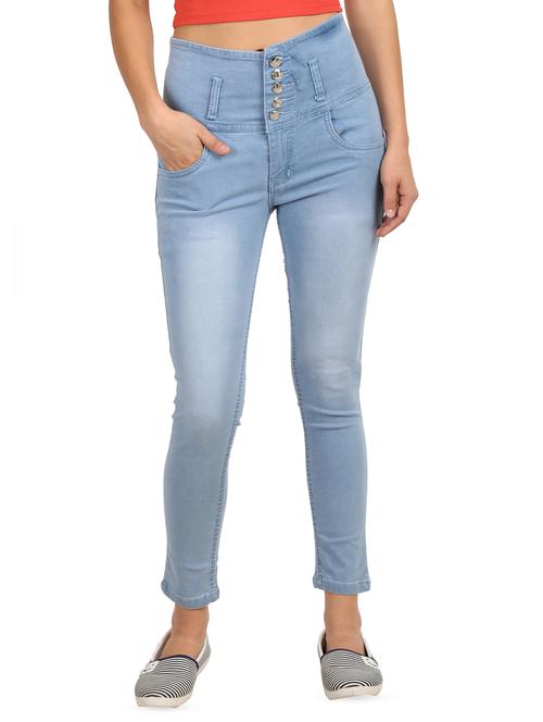 high rise stone washed jeans - 16604162 - Standard Image - 1