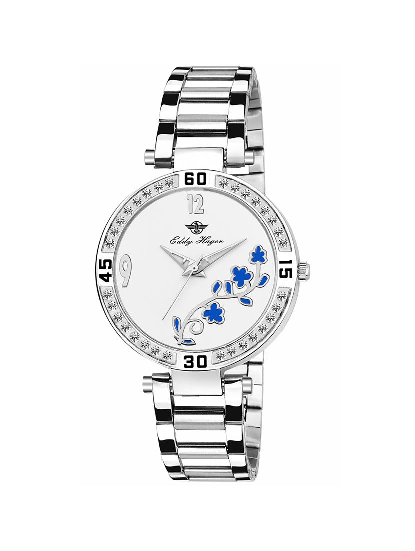 eddy hager round dial analog watch-(eh-416-wh) - 16604638 - Zoom Image - 1