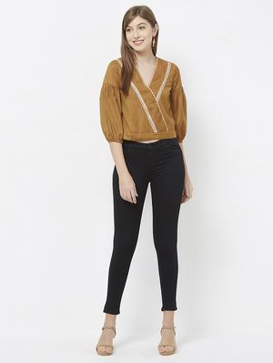 v neck bishop sleeved top - 16605092 - Standard Image - 4