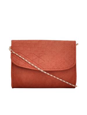 brown leatherette (pu) combo handbag - 16605404 - Standard Image - 5