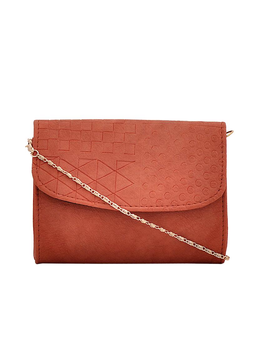 brown leatherette (pu) combo handbag - 16605404 - Zoom Image - 5