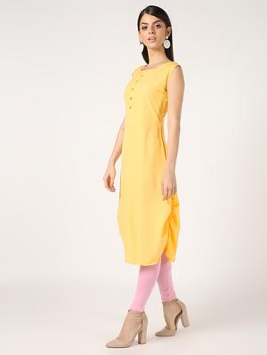 solid straight kurta - 16605488 - Standard Image - 2