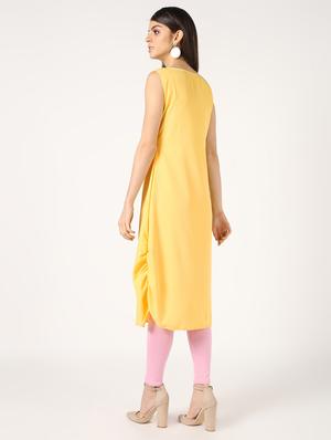 solid straight kurta - 16605488 - Standard Image - 3