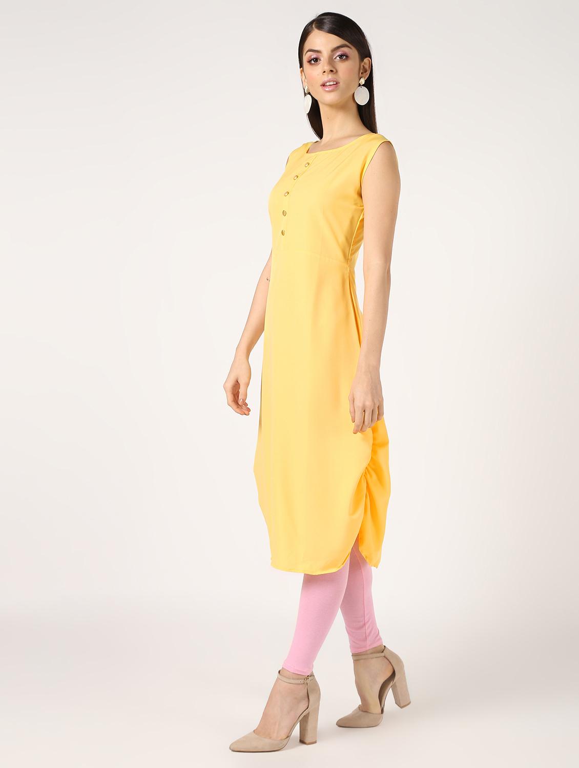 solid straight kurta - 16605488 - Zoom Image - 2