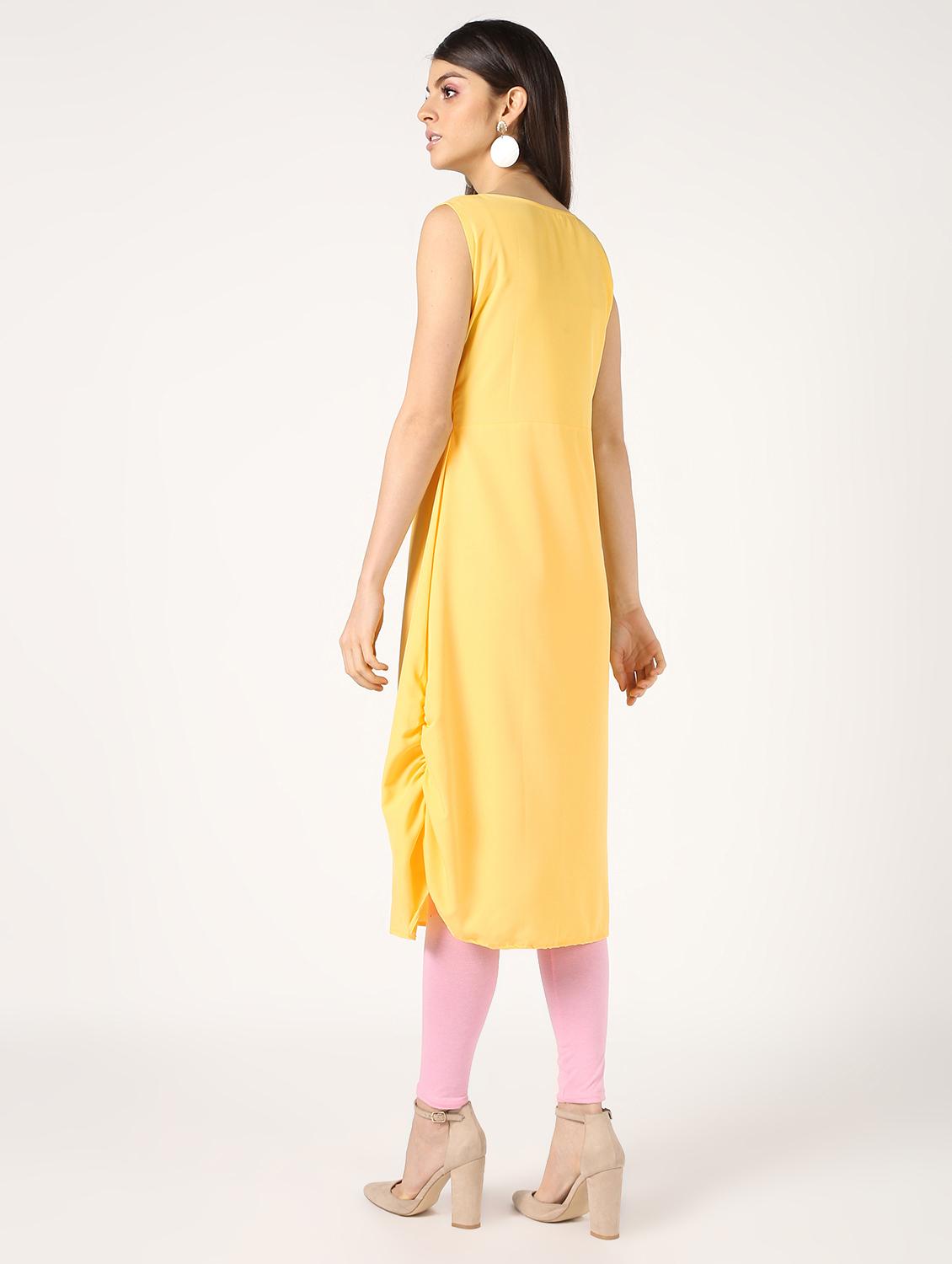 solid straight kurta - 16605488 - Zoom Image - 3