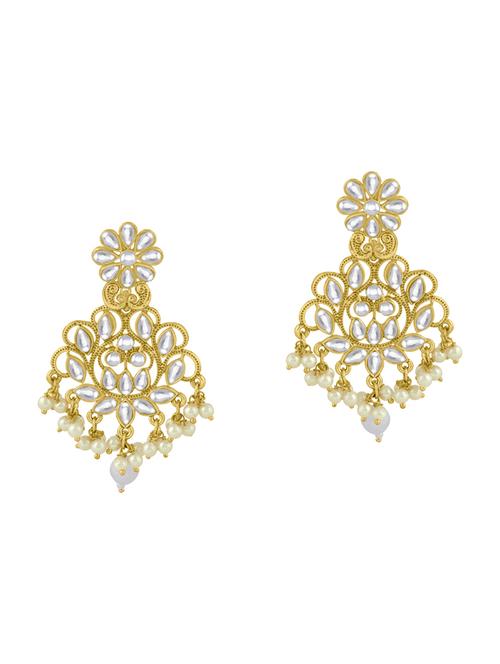 gold metal chandellier earring - 16605828 - Standard Image - 1