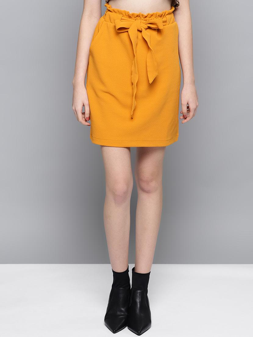 tie knot front straight skirt - 16605871 - Zoom Image - 1