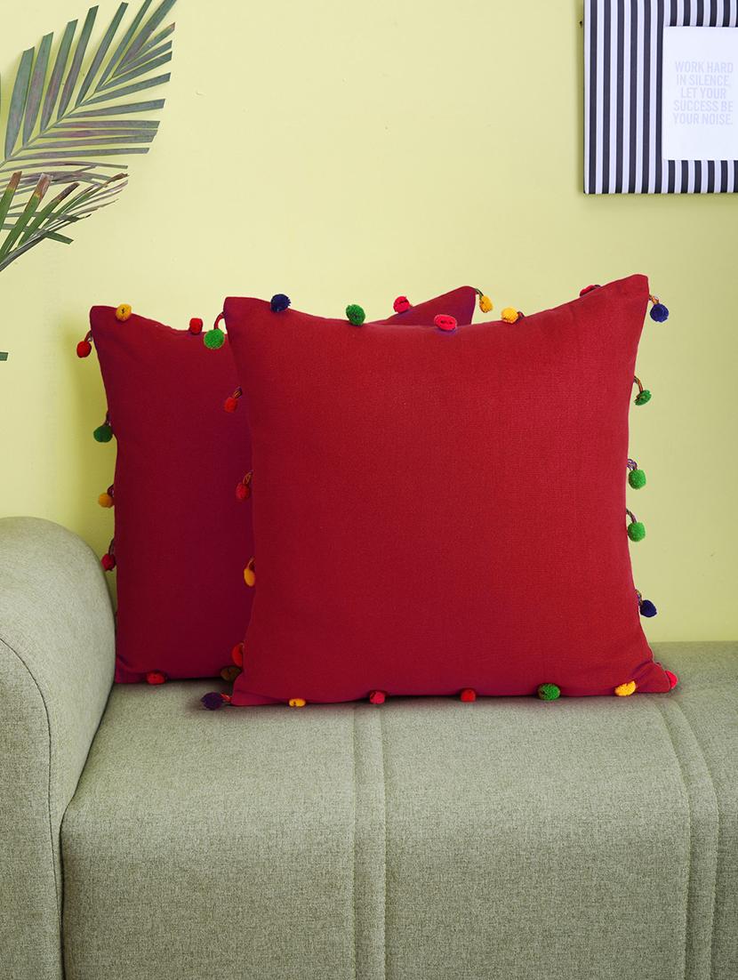cotton multi lace cushion cover (pack of 2 pcs) - 16605929 - Zoom Image - 1
