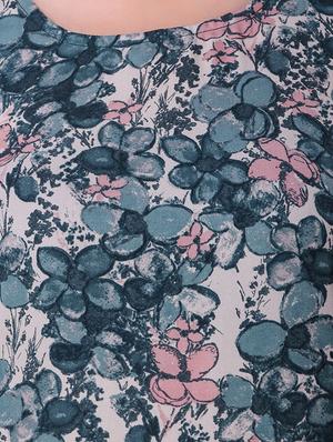 round neck floral a-line dress - 16607206 - Standard Image - 5