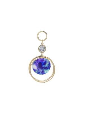 blue gold plated drop earring - 16607255 - Standard Image - 2