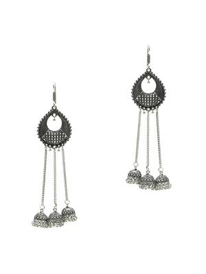 silver plated drop earring - 16607361 - Standard Image - 2