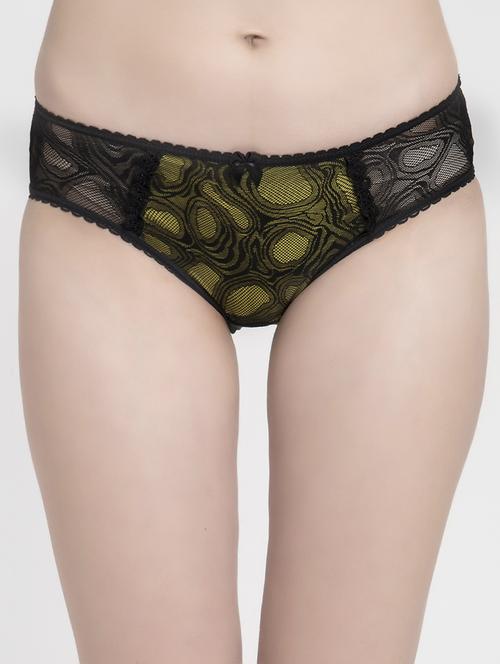 bow patch floral laced tanga panty - 16607813 - Standard Image - 1