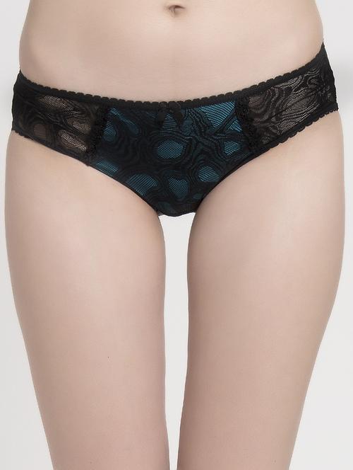 bow patch floral laced tanga panty - 16607814 - Standard Image - 1