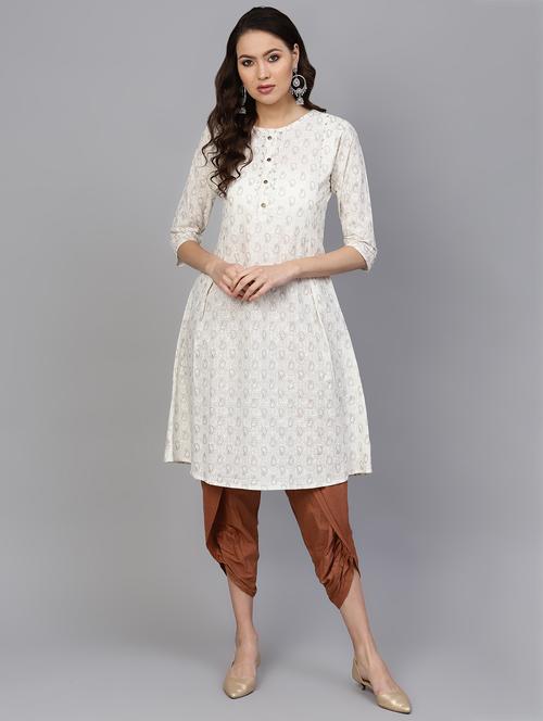 paisley printed a-line kurta - 16607961 - Standard Image - 1