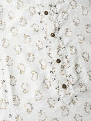 paisley printed a-line kurta - 16607961 - Standard Image - 4