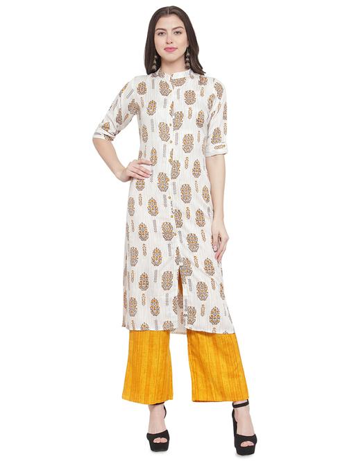 printed kurta palazzo set - 16608045 - Standard Image - 1