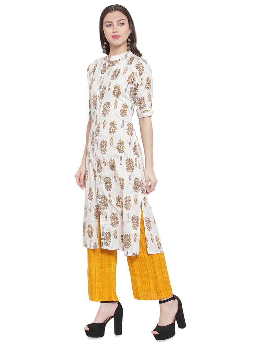 printed kurta palazzo set - 16608045 - Zoom Image - 2