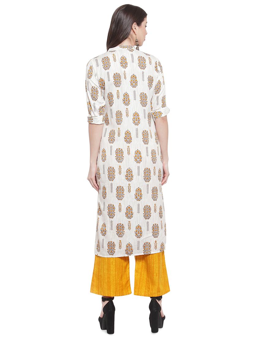 printed kurta palazzo set - 16608045 - Zoom Image - 3