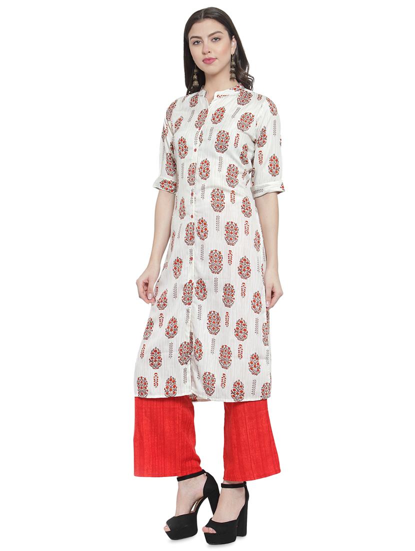 printed kurta palazzo set - 16608046 - Zoom Image - 2