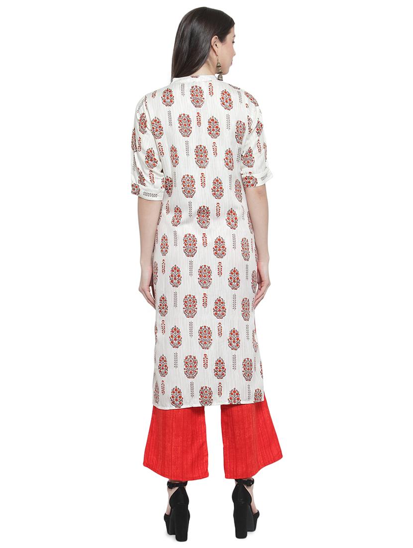 printed kurta palazzo set - 16608046 - Zoom Image - 3