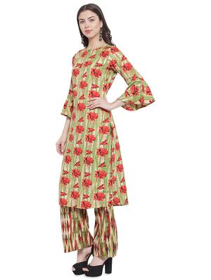 floral kurta palazzo set - 16608053 - Standard Image - 2