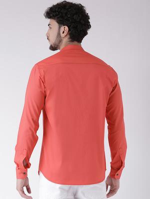 pink solid casual shirt - 16608084 - Standard Image - 3