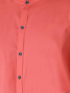 pink solid casual shirt - 16608084 - Standard Image - 5