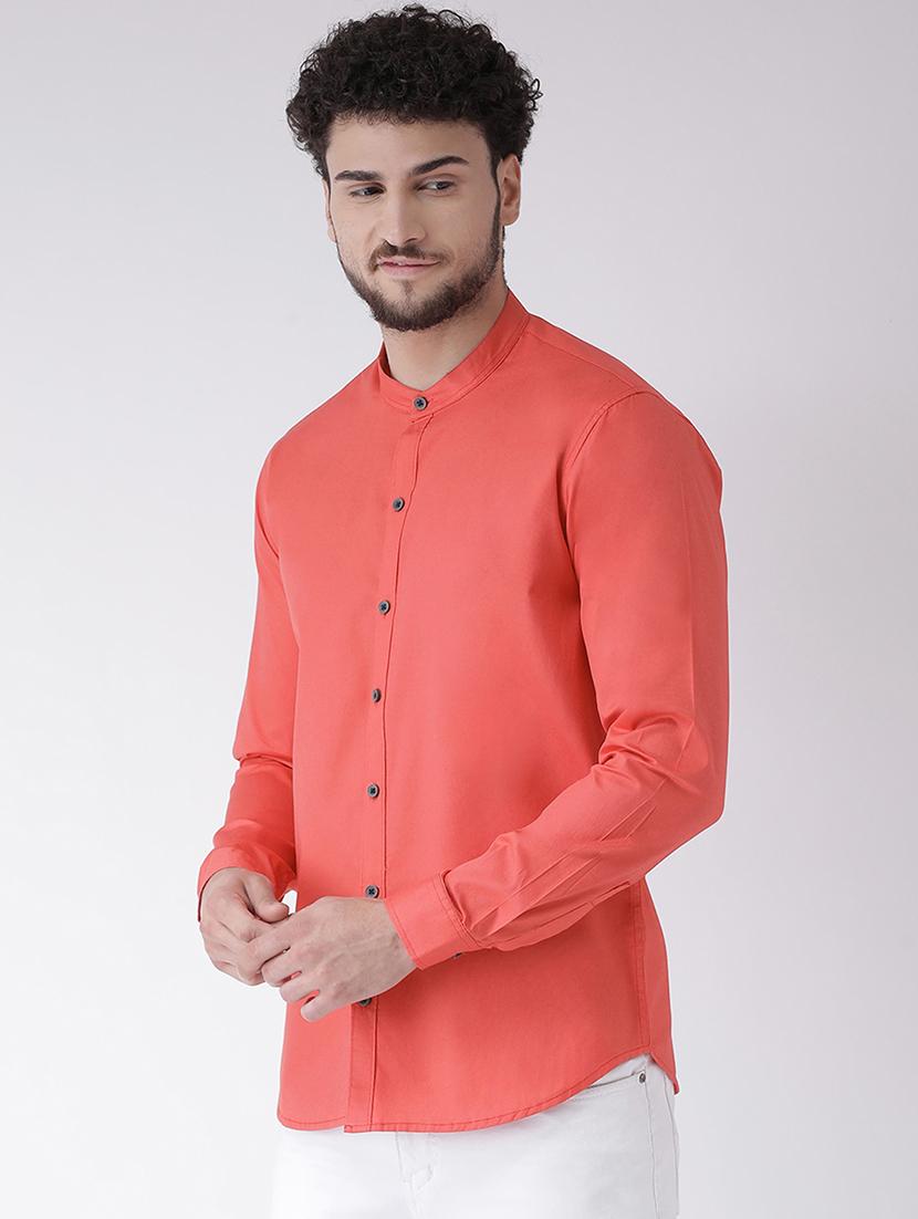 pink solid casual shirt - 16608084 - Zoom Image - 2