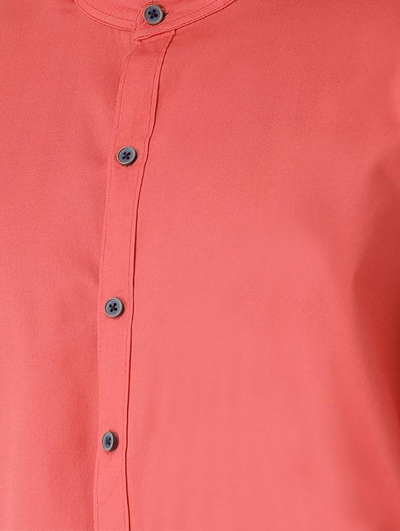 pink solid casual shirt - 16608084 - Zoom Image - 5