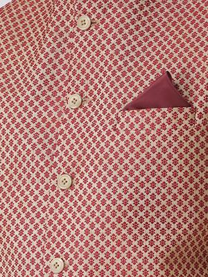 beige jacquard nehru jacket - 16608222 - Standard Image - 4