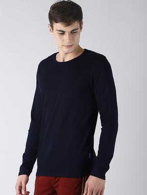 navy blue solid t-shirt - 16608351 - Standard Image - 2