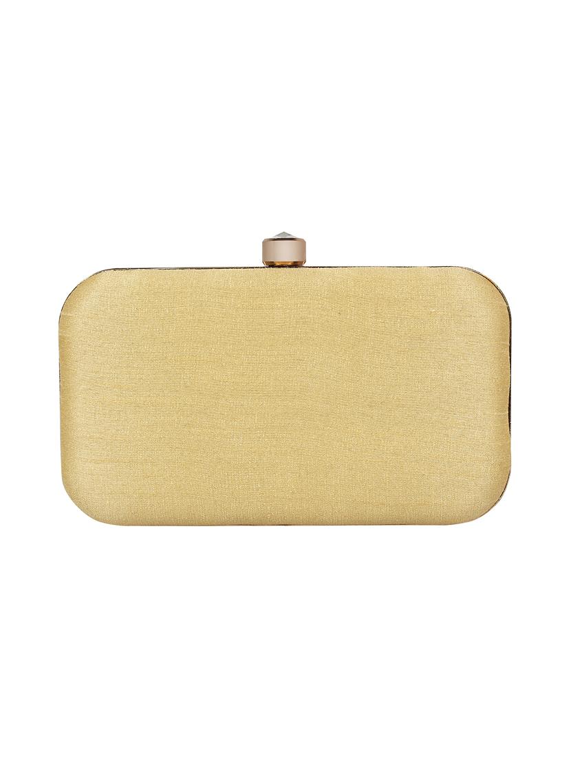 beige faux silk box clutch - 16608487 - Zoom Image - 2