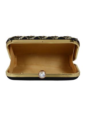 black faux silk box clutch - 16608488 - Standard Image - 3