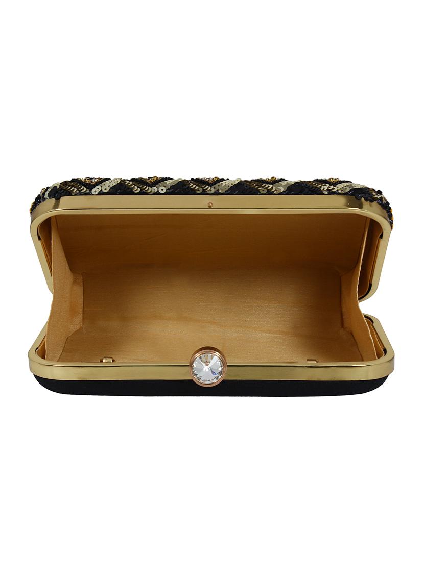 black faux silk box clutch - 16608488 - Zoom Image - 3