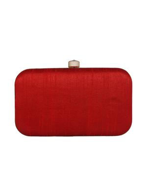 red cotton polyester blend box clutch - 16608490 - Standard Image - 2